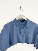 Polo top Ralph Lauren cropped azzurra donna (26-133) -S/M