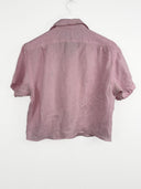 Camicia Ralph Lauren rosa in lino cropped (26-134) - S