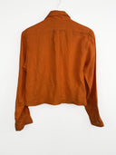 Camicia Ralph Lauren arancione in lino cropped (26-135) -XS