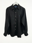 Camicia Ralph Lauren nera in lino (26-144) -  L