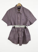 Completo camicia + gonna Ralph Lauren rosso blu (26-155) - TG U