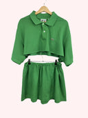 Completo polo + gonna Lacoste verde rework (26-195) TG U