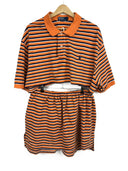Completo polo + gonna Ralph Lauren arancio a righe rework (26-196) - TGU