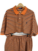 Completo polo + gonna Ralph Lauren arancio a righe rework (26-196) - TGU