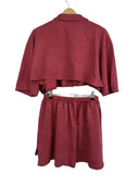 Completo polo + gonna Ralph Lauren rosso rework (26-197) TG u