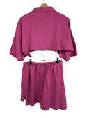 Completo polo + gonna Ralph Lauren rosa rework (26-198) - TG U