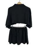 Completo polo + gonna Lacoste nero rework (26-204) - TG U