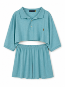 Completo polo + gonna Ralph Lauren azzurro (26-207) - TG u