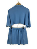 Completo polo + gonna Lacoste azzurro celeste rework (26-208) - TG U