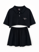 Completo polo + gonna Ralph Lauren nero rework (26-210) - TG U