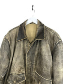 Giacca aviator in pelle invecchiata  marrone 90s (26-212) - L