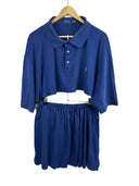 Completo polo + gonna Ralph Lauren blu rework (26-230) - TG U