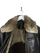 Giacca bomber in pelle Redskins marrone con pelo (26-234) - M