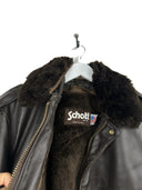 Giacca bomber in pelle Schott marrone con pelo 42 (26-252) - M