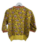 Maglia felpa Best Company gialla rosa anni 80 (26-257) - S
