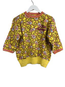 Maglia felpa Best Company gialla rosa anni 80 (26-257) - S