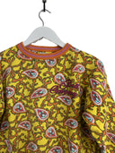 Maglia felpa Best Company gialla rosa anni 80 (26-257) - S