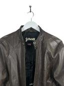 Giacca in pelle di bufalo Schott marrone (26-268) - S