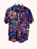 Camicia Ralph Lauren blu gialla hawaiana (2626) - M