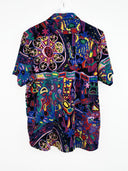 Camicia Ralph Lauren blu gialla hawaiana (2626) - M