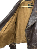 Giacca chiodo in pelle marrone anni 50 germania d'archivio (26-272) - M/L