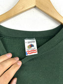 Felpa vintage sweatshirt Fruit Of The Loom verde "Camel" anni 90 (26-277) - XL