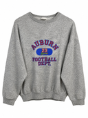 Felpa vintage sweatshirt "Auburn Football" anni 80 grigia Made in Italy (26-278) - L