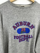 Felpa vintage sweatshirt "Auburn Football" anni 80 grigia Made in Italy (26-278) - L