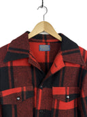 Giacca Pendleton Buffalo plaid rossa 100% lana Made in Usa (26-281) - S