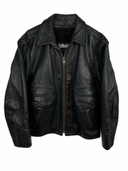 Giacca in pelle Schott nera imbottita Made in Usa (26-309) - 44/M