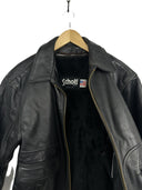 Giacca in pelle Schott nera imbottita Made in Usa (26-309) - 44/M
