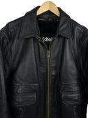 Giacca in pelle Schott nera imbottita Made in Usa (26-309) - 44/M