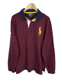 Polo rugby longsleeve Ralph Lauren bordeaux (26350) - XL