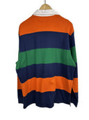 Polo rugby longsleeve Ralph lauren verde blu a righe (26-352) - XL