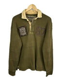 Polo rugby longsleeve Ralph Lauren verde (26-352)  - M