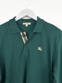Polo verde Burberry maniche lunghe - L