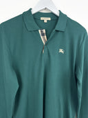 Polo verde Burberry maniche lunghe - L