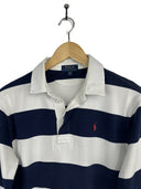Polo rugby longsleeve Ralph Lauren blu righe donna (26-365) - S
