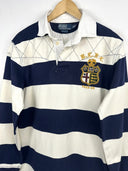 Polo rugby longsleeve Ralph Lauren blu panna a righe (26-366) - M