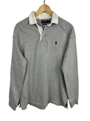 Polo rugby longlseeve Ralph Lauren grigia (26-368) - M