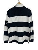 Polo rugby longsleeve Ralph Lauren nera bianca a righe (26-369) - M