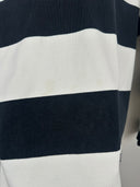 Polo rugby longsleeve Ralph Lauren nera bianca a righe (26-369) - M