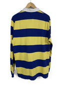 Polo rugby longsleeve Ralph Lauren gialla blu a righe (26-370) - L