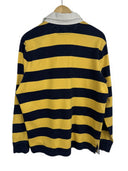 Polo rugby longsleeve Ralph Lauren gialla blu a righe (26-373) - L