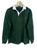 Polo rugby longsleeve Ralph Lauren verde (26-374) - M