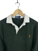 Polo rugby longsleeve Ralph Lauren verde (26-374) - M