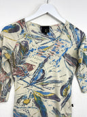 Maglia Just Cavalli beige fantasia floreale y2k -  S