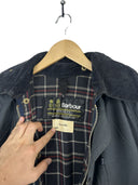 Barbour Burghley blu trench coat 2 corone anni 80 (26-389) - M