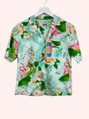 Camicia Best Company verde fantasia floreale donna - M