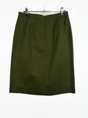 Gonna Yves Saint Laurent YSL 80s verde in cotone - 40